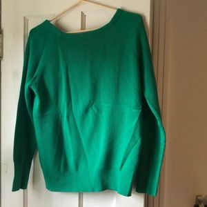 Maje size two green sweater with cross cross back